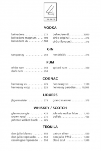 44 bottle menu