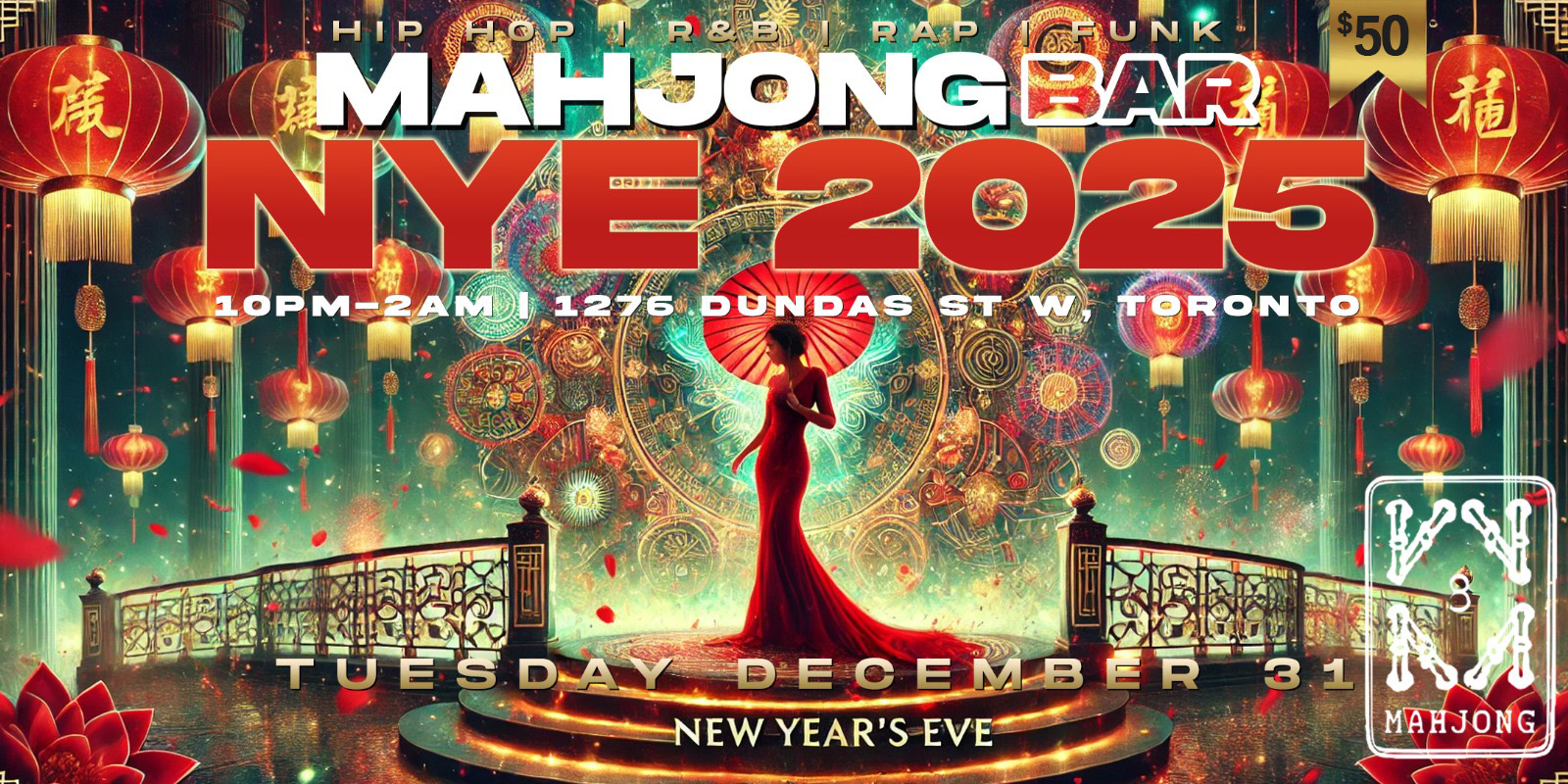 Mahjong Bar NYE price overlay