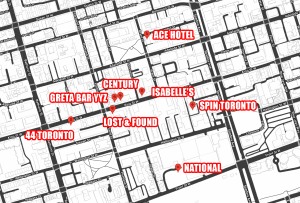 Popular nightlife venues in Toronto for clubbing and entertainment.