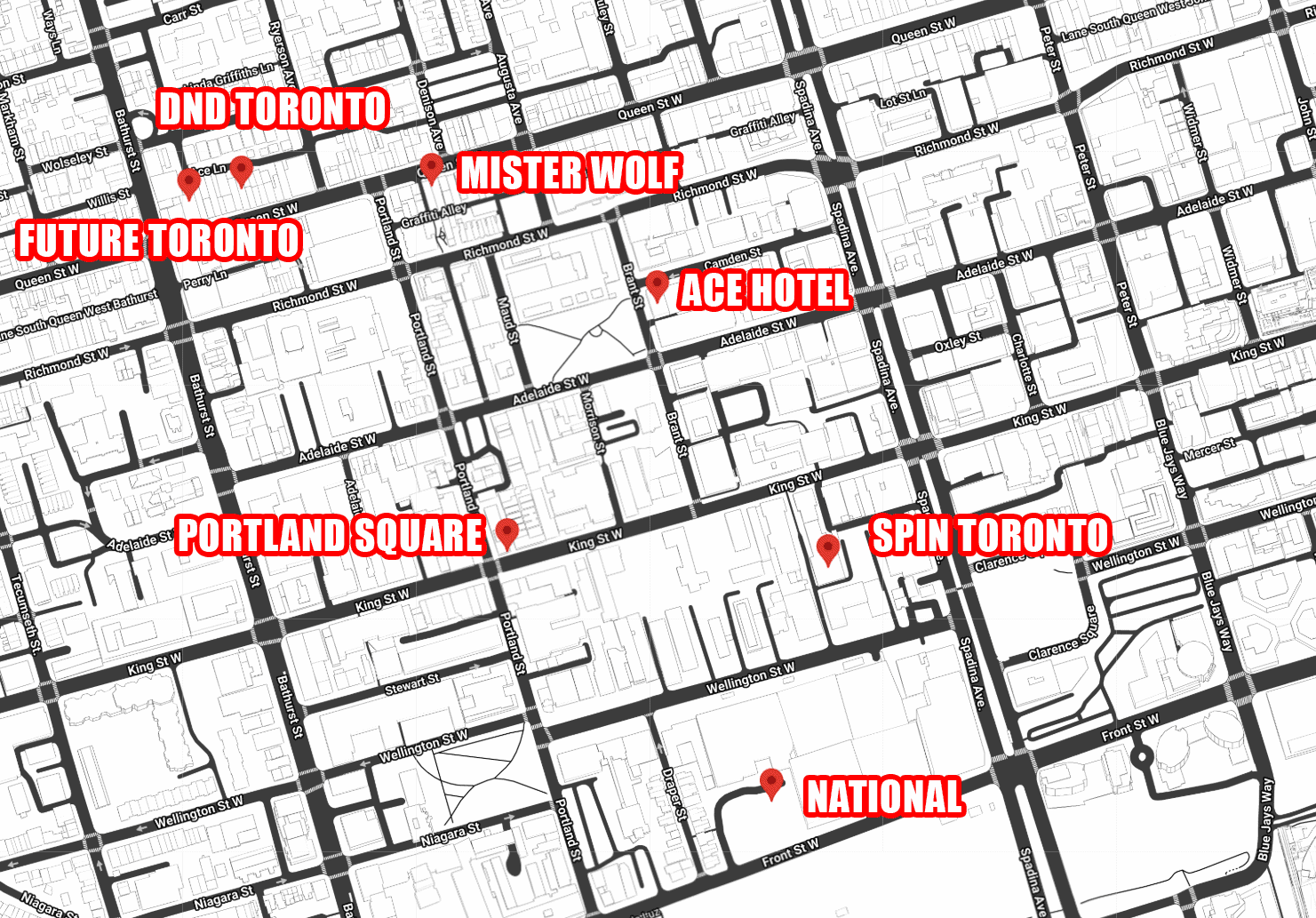 Toronto Pride Party Crawl Instructions