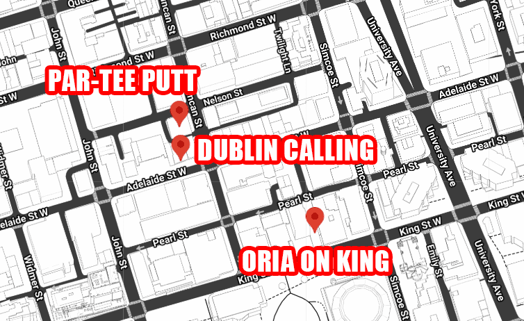 Glitz & Glamour map crawl