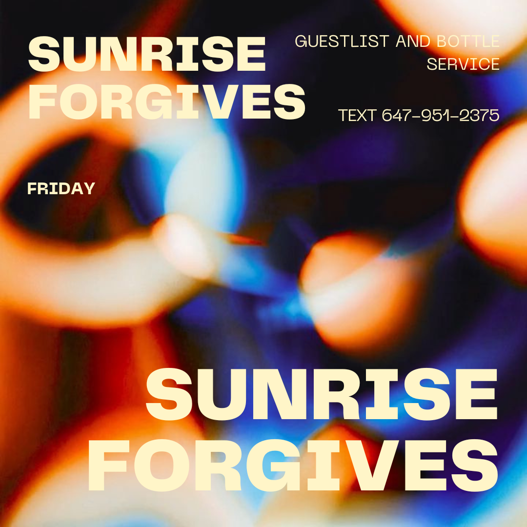 Sunrise Forgives_fri Infinity Room Friday