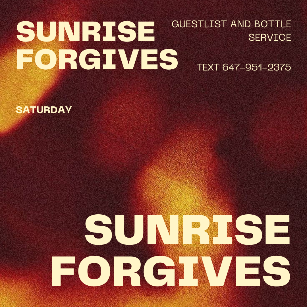 Sunrise Forgives_sat Infinity Room Saturday