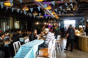 Vibrant Toronto nightclub scene with lively atmosphere and diverse guests.