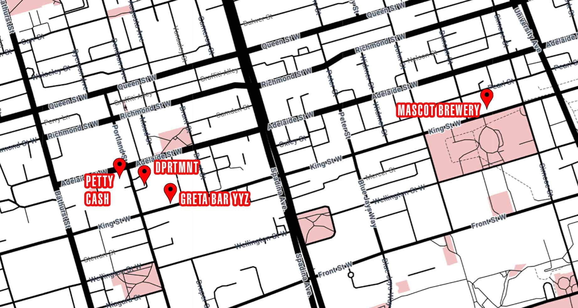 Toronto Pride Party Crawl Instructions